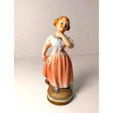 Young Girl Ceramic Collectible Home Decor c-2109x Farmhouse Ardco Dallas Japan