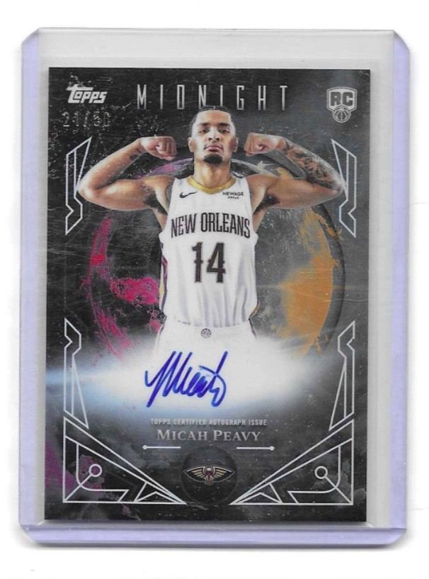 2025-26 Topps Midnight Sun Signatures RC Micah Peavy Summer Solstice /50