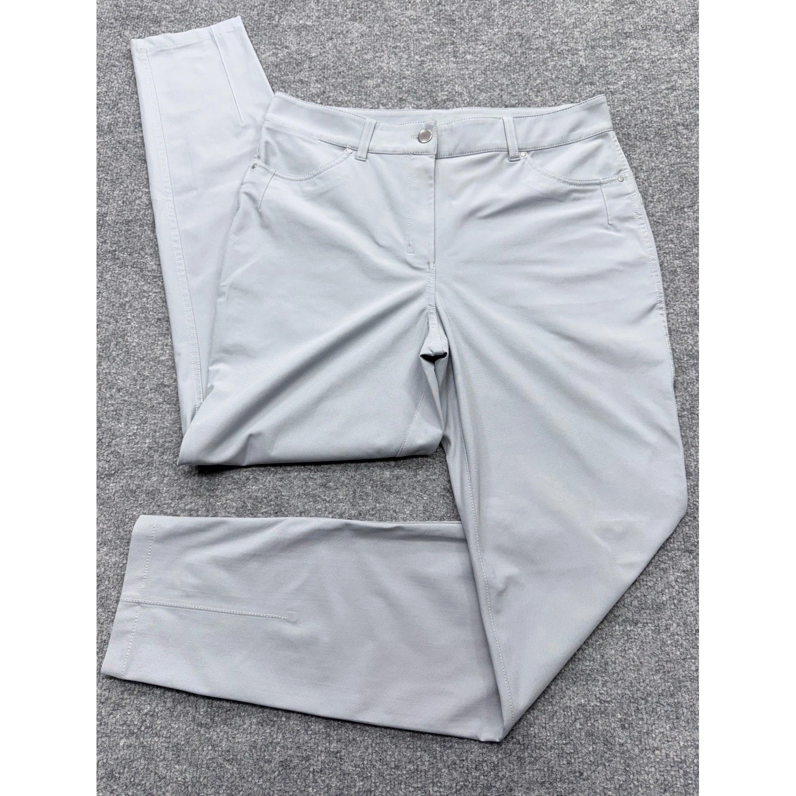 Lululemon City Sleek 5 Pocket 7/8 Pants Light Grey Warpstreme Size 10 W5CPNS