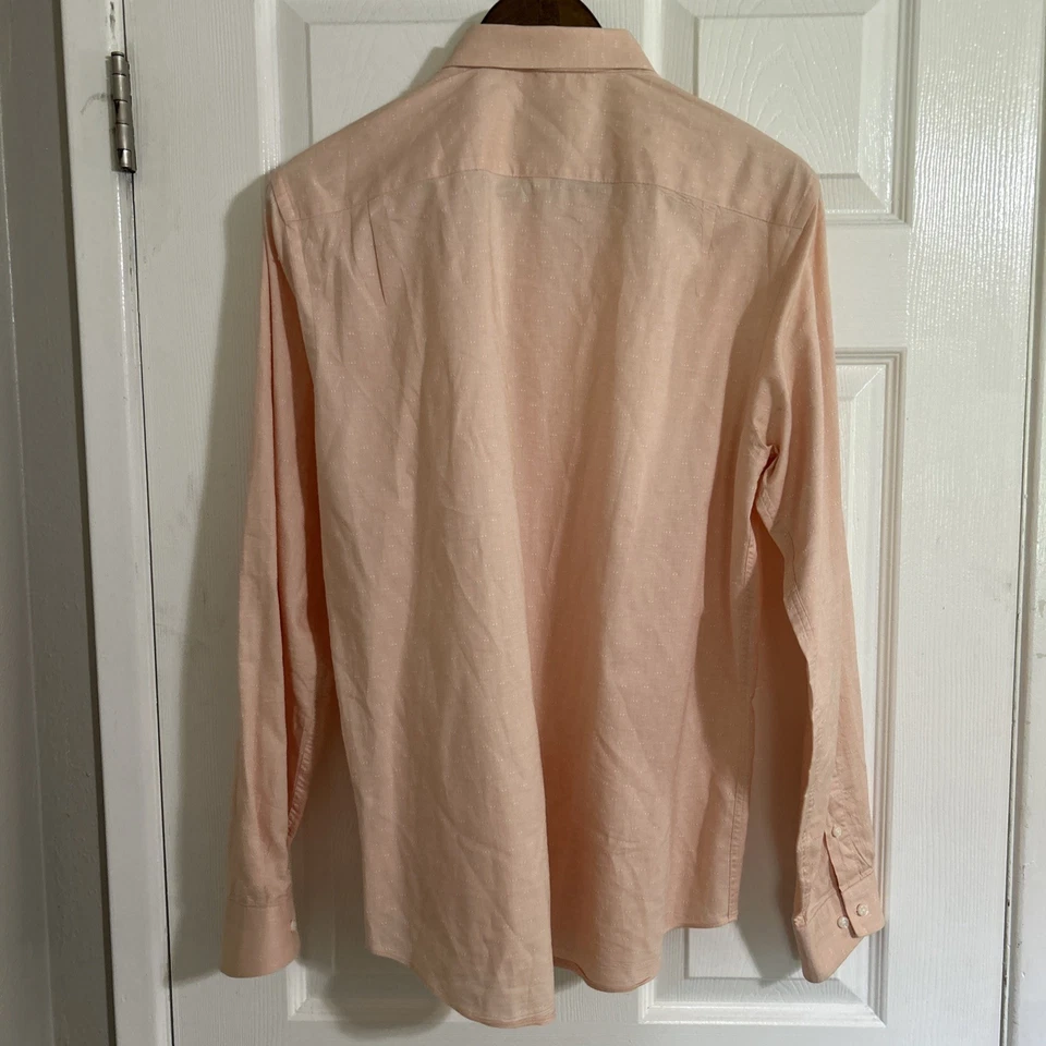 Ben Sherman Tailoring Slim Fit Mens Pink Button Up Shirt Size 15.5 (34-35) - Imagem 3 de 4