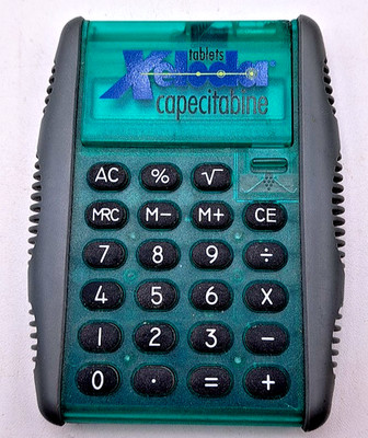 XELODA CAPECITABINE Calculator Medical Drug Advertising 4''x3''x5'' See Thru VIDEO