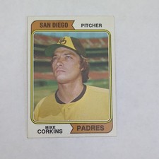 Topps 1974 Mike Corkins #546 Base Set San Diego Padres Baseball Card