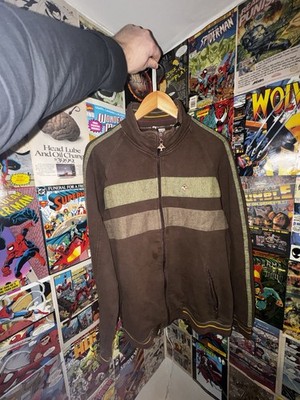 VTG LRG Lifted Research Group Men s Zip Up Jacket Brown Size Large Y2K 2000s
