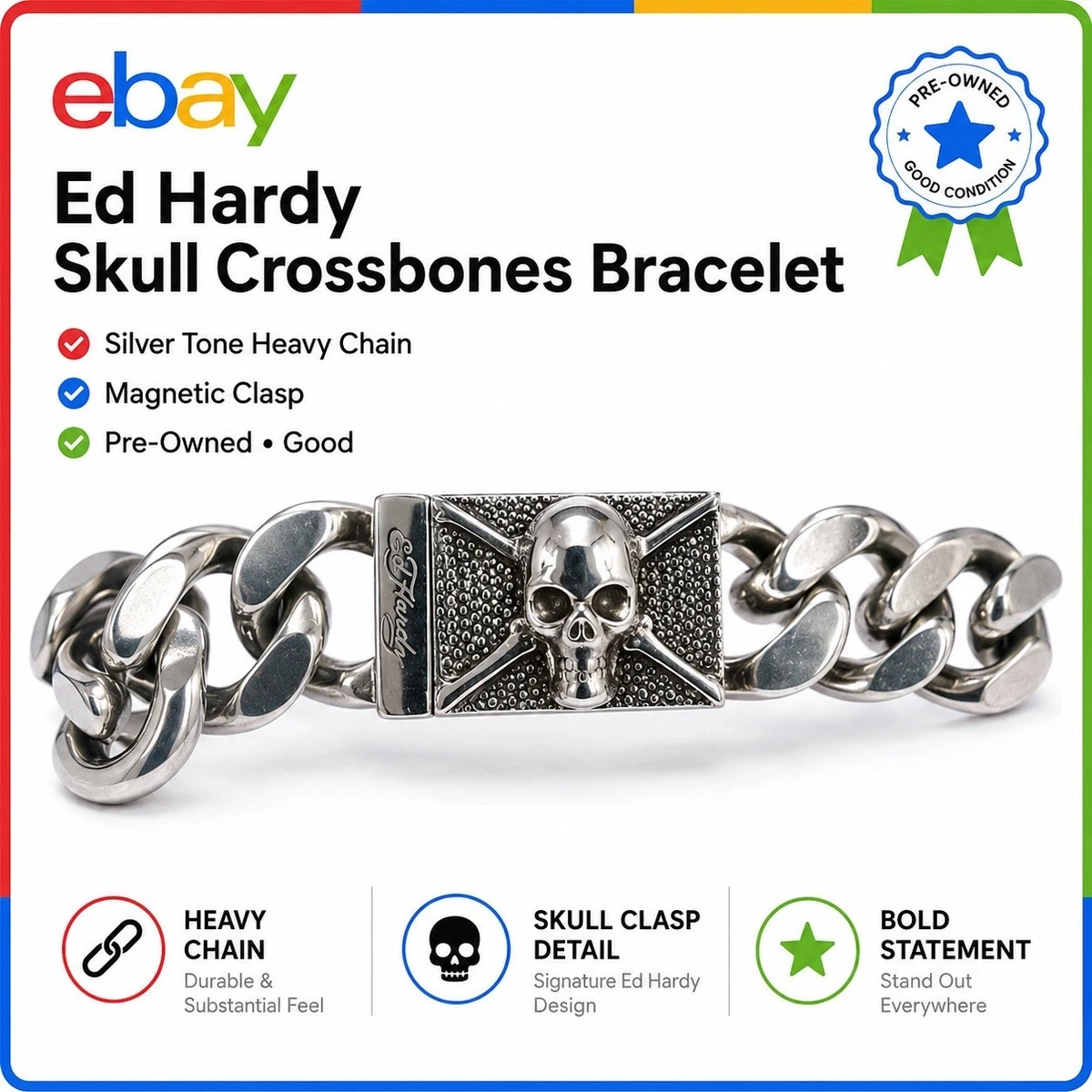 Ed Hardy Jewelry for Men for sale | eBay