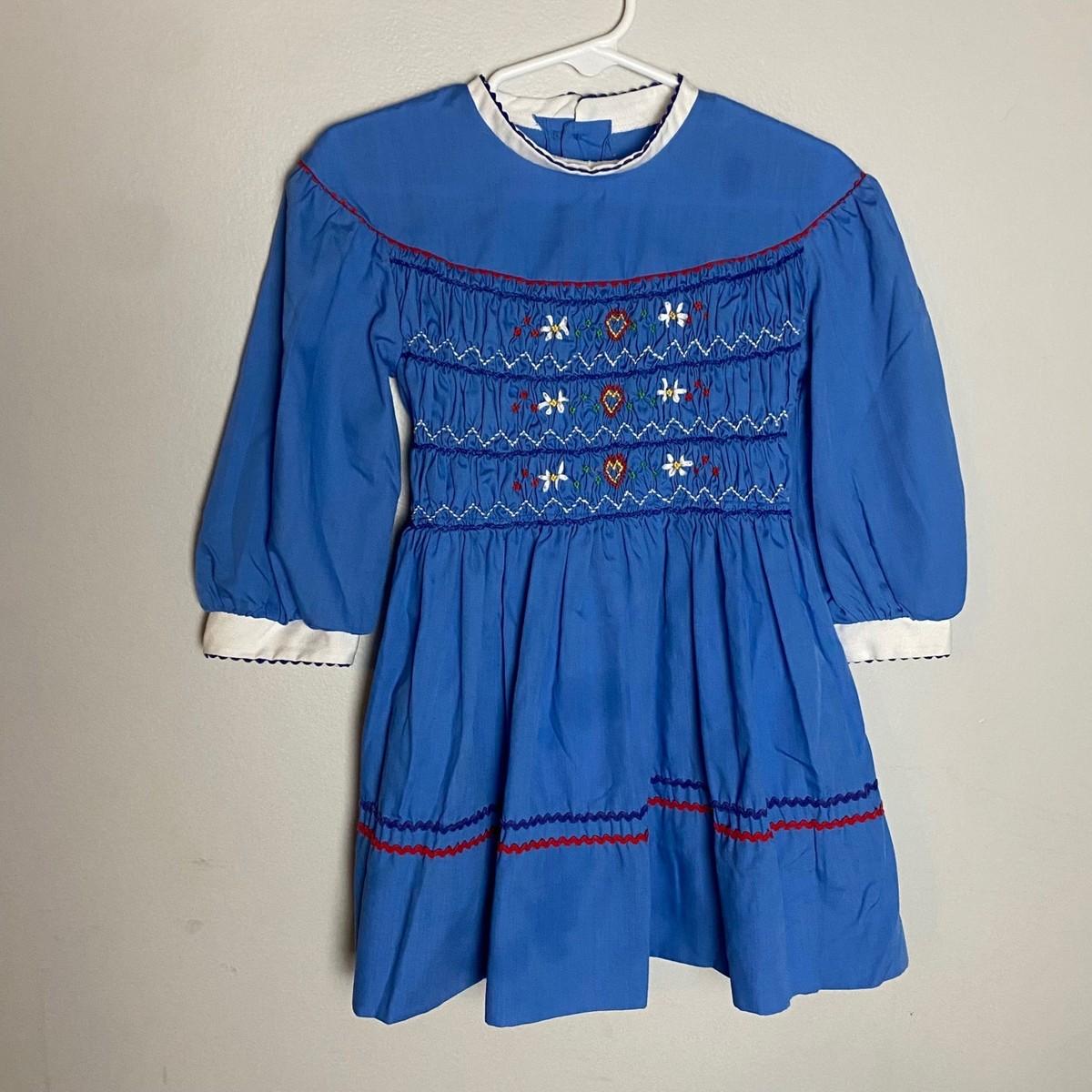 polly flinders dresses Polly Flinders Gingham Flower Collar Dress – Yellow Clover Vintage Kids  Clothes main image 0