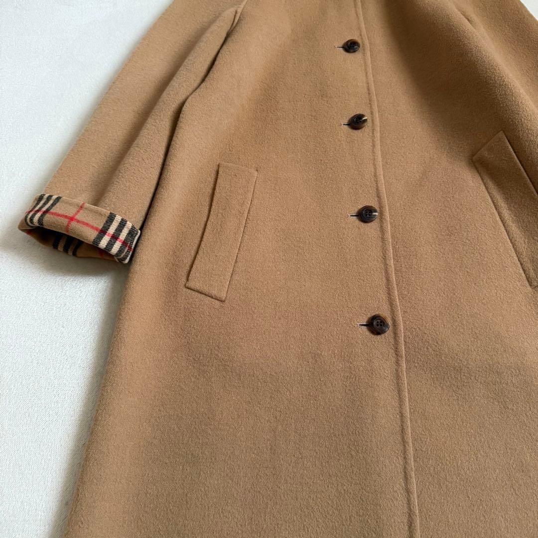 Burberry  s Stand Collar Coat Cashmere Blend Vintage Size 7 thumbnail 3