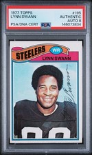 1977 Lynn Swann Pittsburgh Steelers Rare Signed Topps #195 PSA Auto 8 🔥