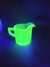 Hazel Atlas Uranium Green Depression Glass Measuring Cup 1 Cup