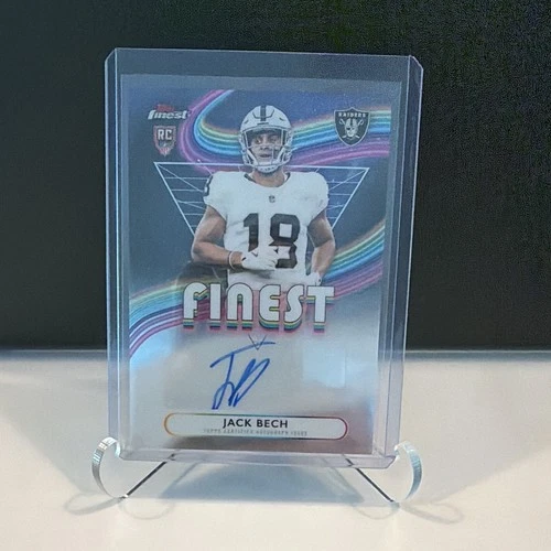 Topps Finest Jack Bech #RFA Las Vegas Raiders Football Rookie Insert Auto