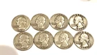 Lot of 8 1958- D Washington Silver Quarters 90 percent silver (Y)