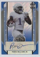 2021 Leaf Metal Draft Blue Rainbow 29/35 Pooka Williams Jr #BA-PWJ Auto 0q1p