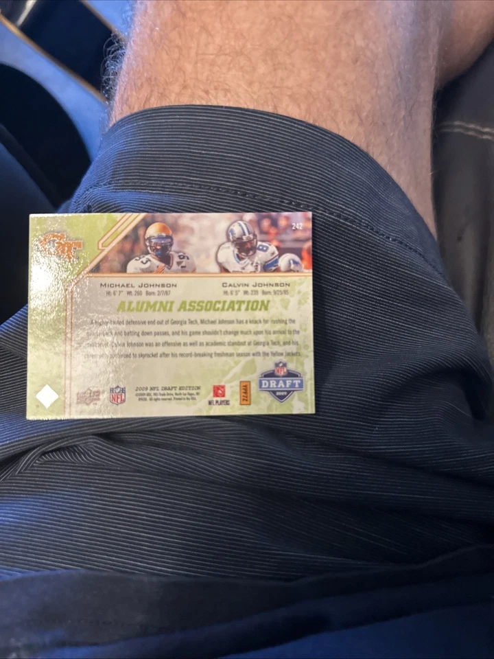 Calvin Johnson 2009 Upper Deck Draft Edition Green /350 - Image 3 of 4