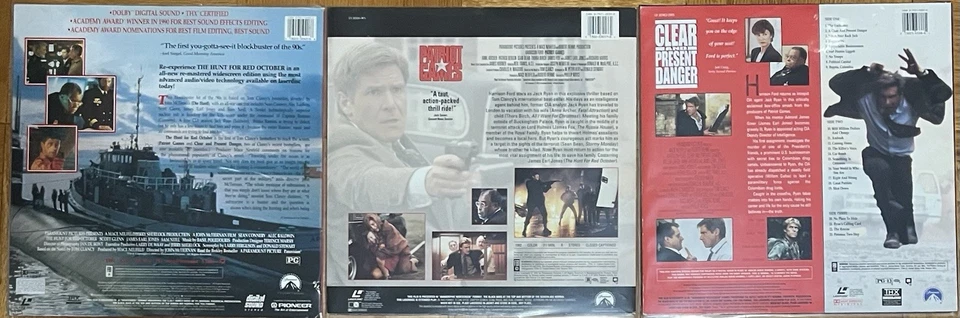 Laserdisc Jack Ryan Set HUNT/RED OCTOBER PATRIOT GAMES CLEAR & PRESENT DANGER - Image 2 of 2