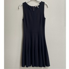 Halston Heritage Black Flip Switch Fit & Flare Dress Size 2