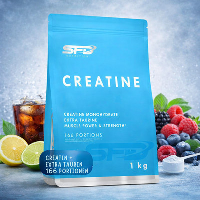 Kreatin Monohydrat Pulver mit Taurin SFD Creatine 1kg/500g