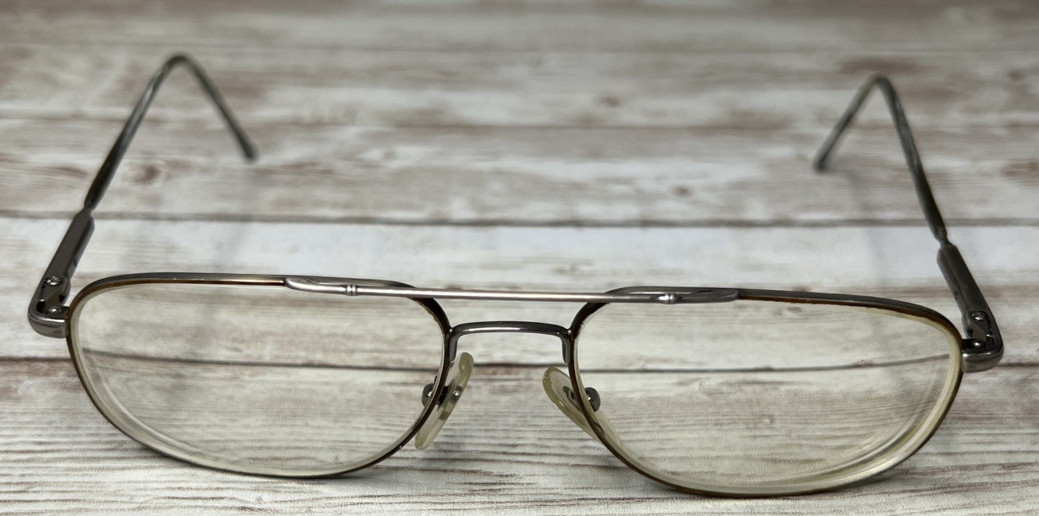 1980's Eyeglass FRAMES ONLY Oversized Square Meta… - image 16