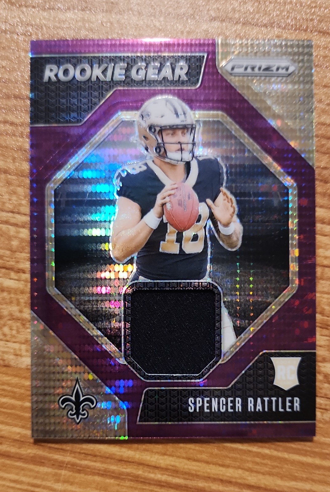 2024 Panini Prizm - Rookie Gear Spencer Rattler #RG-SRR Purple Pulsar Prizm...
