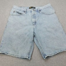 Vintage Lee High Rise Relaxed Fit Denim Shorts Size 34 Light Wash Jean Cut Offs