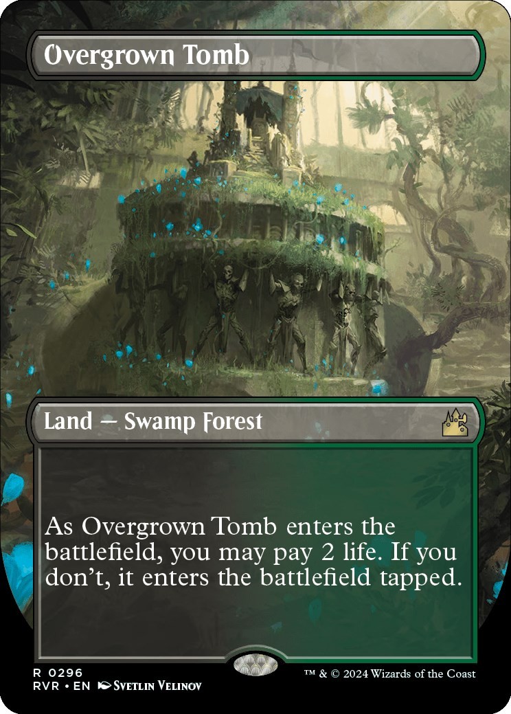 LP Foil - Overgrown Tomb (Borderless) [RVR - 296] Ravnica Remastered