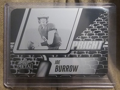 2025 Leaf Metal Upright Joe Burrow Black Printing Plate 1/1 Bengals