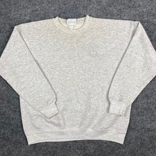 Lee Sweatshirt Mens Size XL Gray Heavyweight Minimal Logo Crewneck
