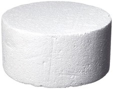 Golda Kitchen Round Cake Dummy 8x4 Inch Polystyrene Foam Display Decorating