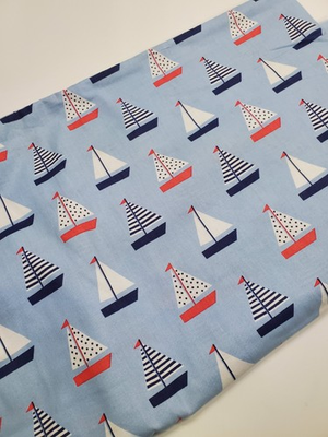 #ad Dear Stella Fabric Sailboats Nautical Blue Ocean Beach Quilt Sew Cotton ONE YARD $14.90