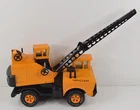 Vintage 1970's Mighty Tonka Crane Truck Orange Yellow Pressed Steel NICE!