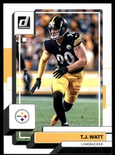 T.J. Watt 2022 Donruss #221 Steelers NFL READ FREE SHIPPING AutographDen