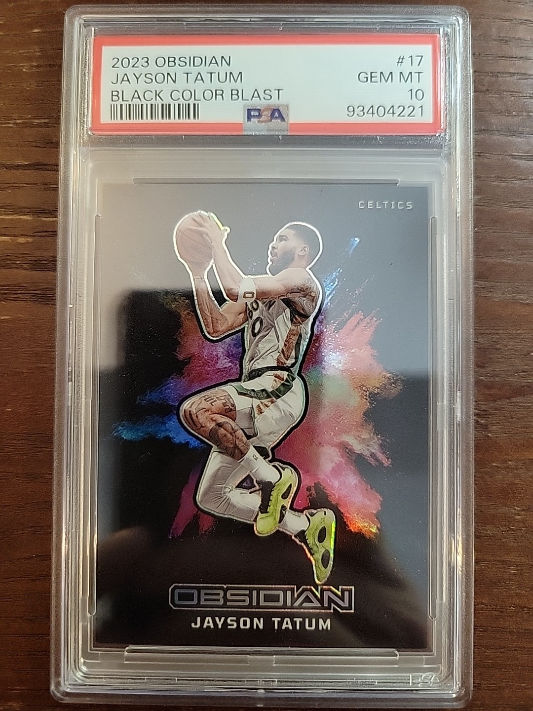 2023 Obsidian Jayson Tatum Black Color Blast PSA 10
