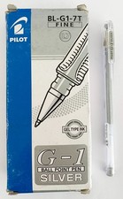 Pilot G1 Gel Ink Rollerball Pens Fine 0.7mm 12-Pack & G-1 GRIP Black Blue Silver