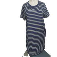 Madewell XL dress shift striped stretch crew neck short sleeve