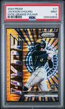 2024 PANINI PRIZM HYPE ORANGE PULSAR #11 JACKSON CHOURIO RC /399 PSA 9