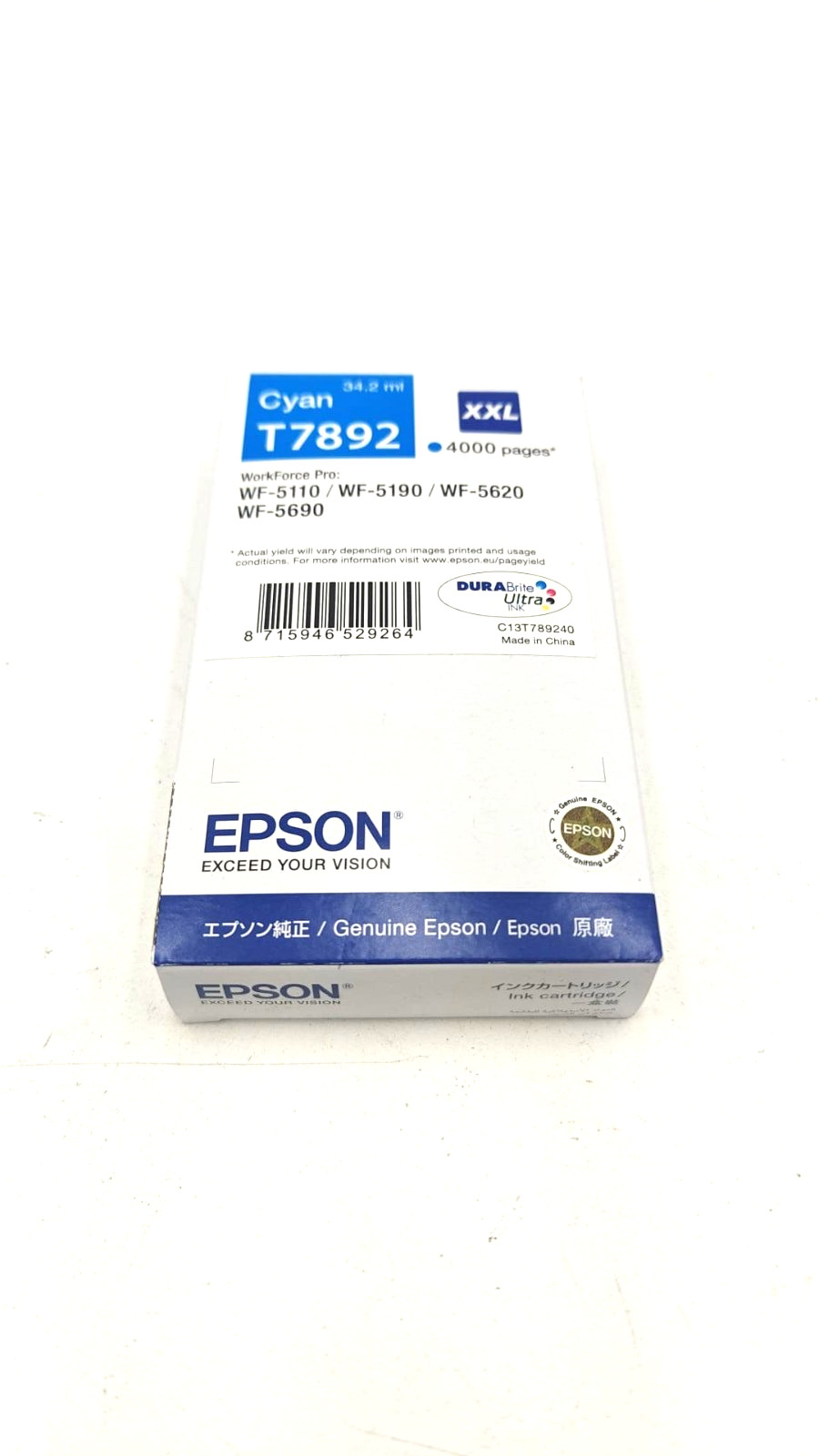 Cartouche Epson T7892 cyan pour éviter les bavures sur vos documents