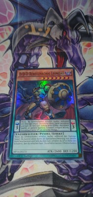 YU-GI-OH!-Karte D/D/D-Rebellenkönig Leonidas/MP16-DE173/Super Rare 1. Auflage 