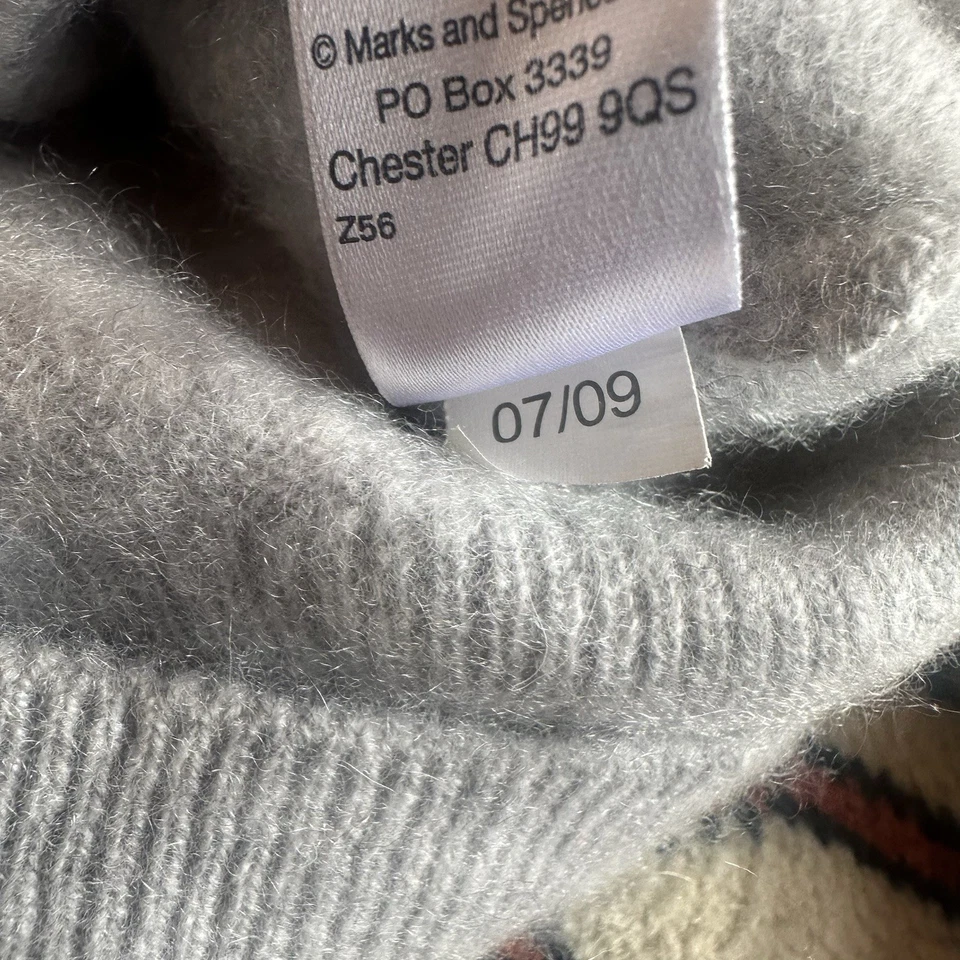 Suéter Autógrafo Marks & Spencer Niños 10/12 Gris Cachemira Cuello Redondo DEBE LEERSE Foto 4 de 4