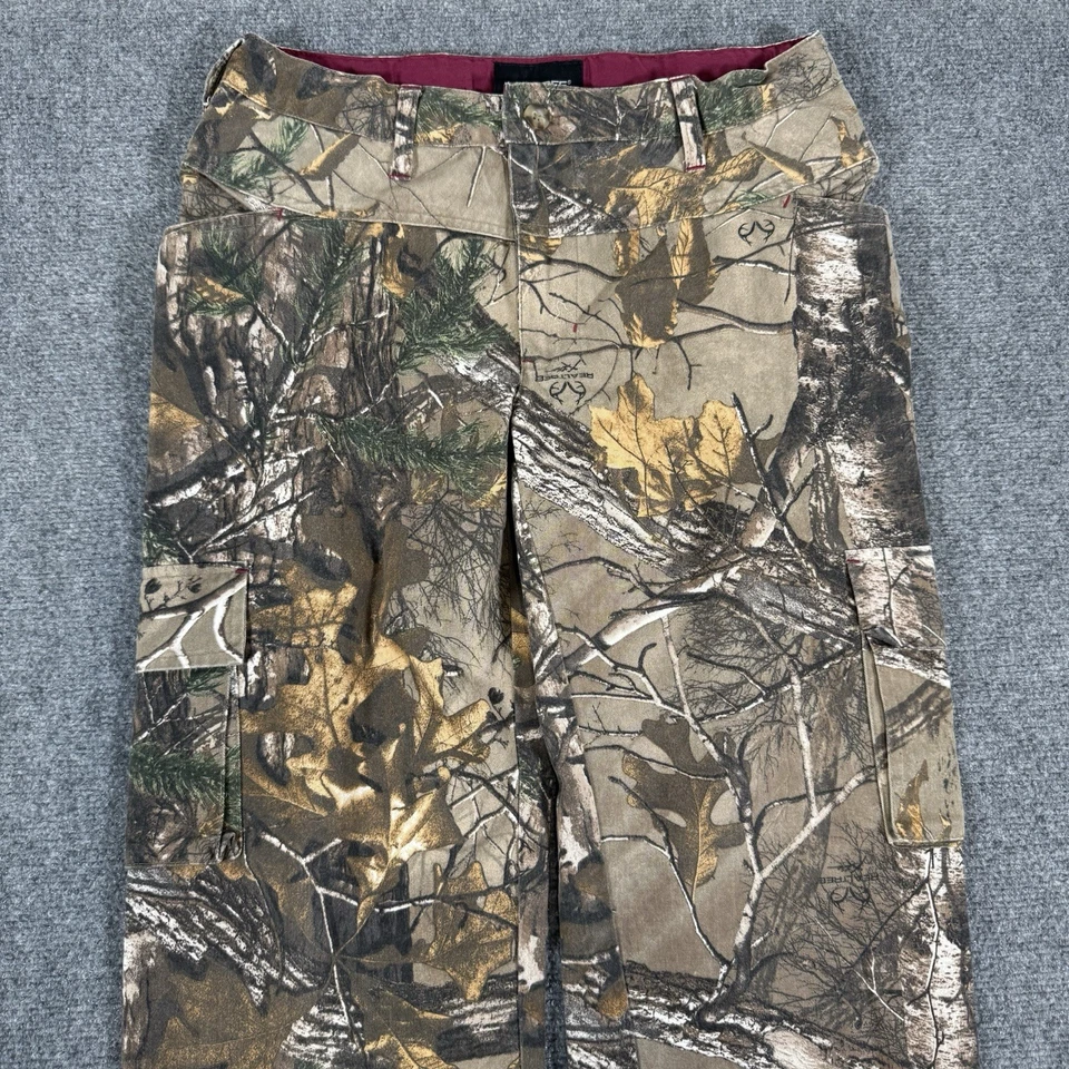 Pantalones Realtree Mujer Medianos Verde Camuflaje Carga Naturaleza Aire Libre Senderismo Caza Foto 3 de 4