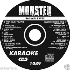 KARAOKE MONSTER HITS CD G 80's MALE HITS 1089