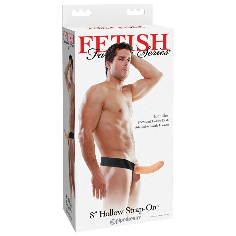 Fetish Fantasy 8" Correa Hueca Beige - Consolador Masculino Realista Dong Juguete Sexual Foto 4 de 4