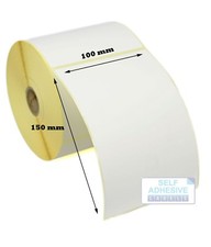 Zebra GK420D - 100mm x 150mm 4 x 6" WHITE Direct Thermal Labels Free UK P&P