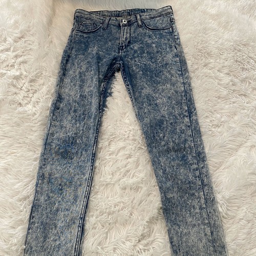&Denim H&M GIrls 13-14Y Super Skinny Fit Acid Washed Jeans 28" Inseam EUC - Picture 2 of 6