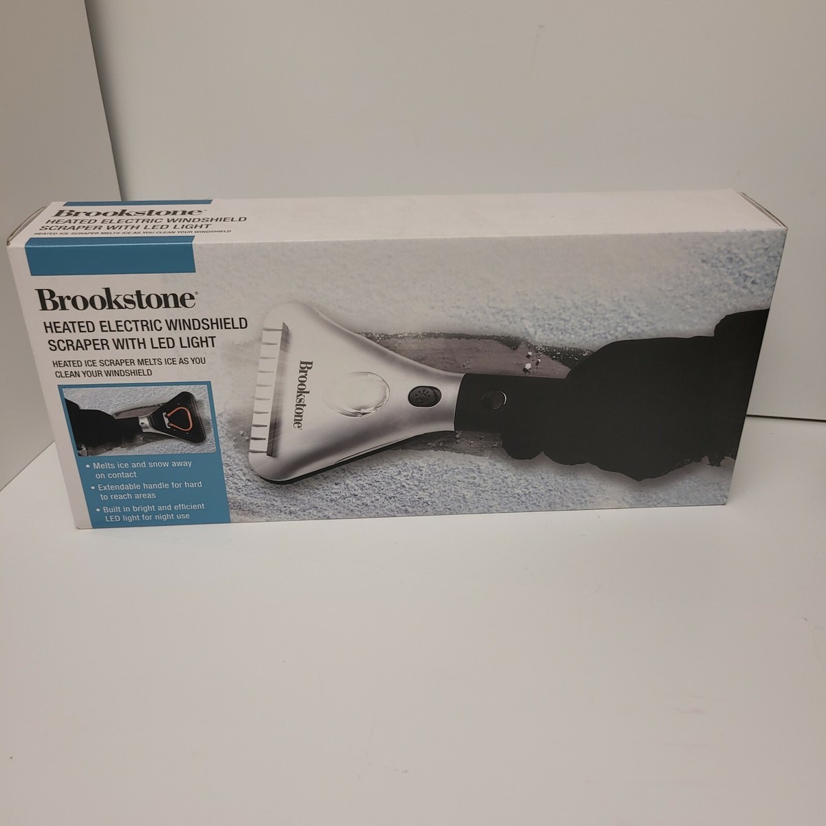 Brookstone Heated Electric Windshield Scraper with LED Light 