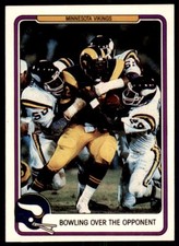 1982 Fleer NFL Team Action BOWLING OVER THE OPPONENT . #30