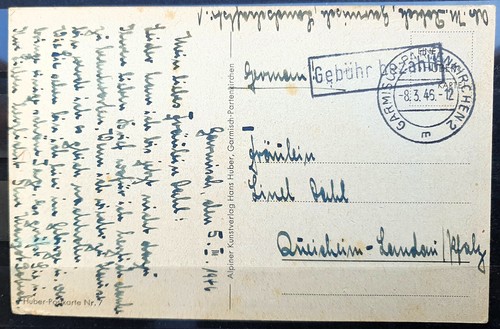 SBZ Alliierte Besetzung Gebühr Bezahlt Garmisch 2 Richter 1266