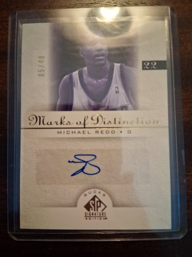 Michael Redd Autographed Signed 2005 UD SP Signature Edition Distinction #5/40