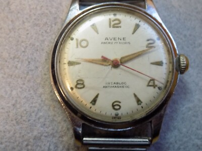 Vintage Avene Watch 1940's Geneva Sports Watch Co Mechanical Watch Working.