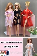 4 Colors Long Coat Outfit with Inner Wear for 30cm 11.5" Fashion Dolls Clothes