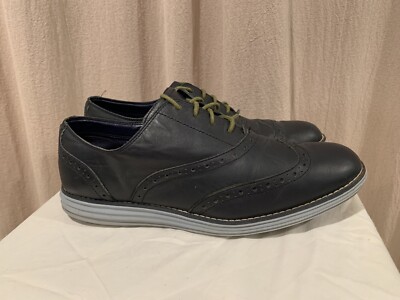 Cole Haan Grand OS NAVY Leather Wingtip Oxford Shoes Women display picture 3