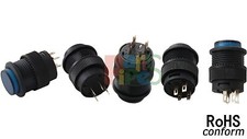 1pcs Latching Blue Light 3v Led Off/On 3A Switch,B503L