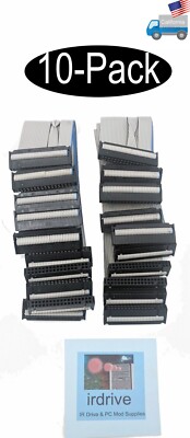 10-Pack: NEW 9 3/4'' 34pin Connector FDD HP/IBM/Dell Floppy Drive Ribbon PC Cable